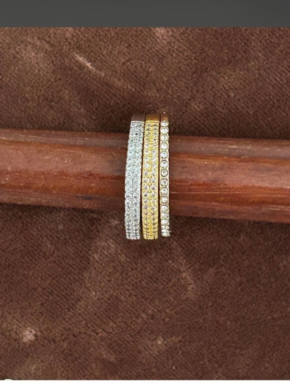 None shimmering stackable